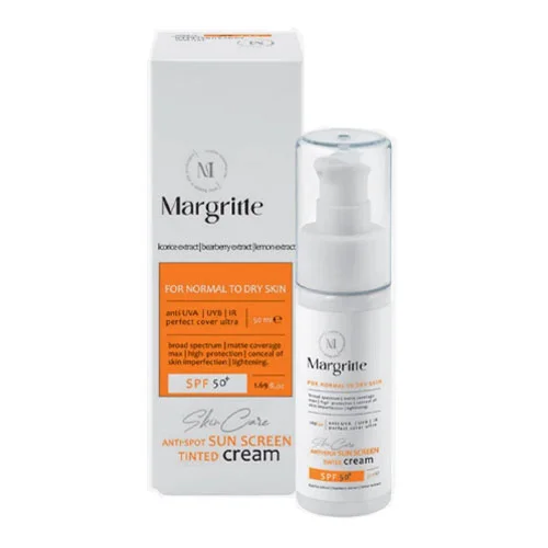 کرم ضدآفتاب پوست خشک مارگریت بژ روشن SPF50 حجم 50mL