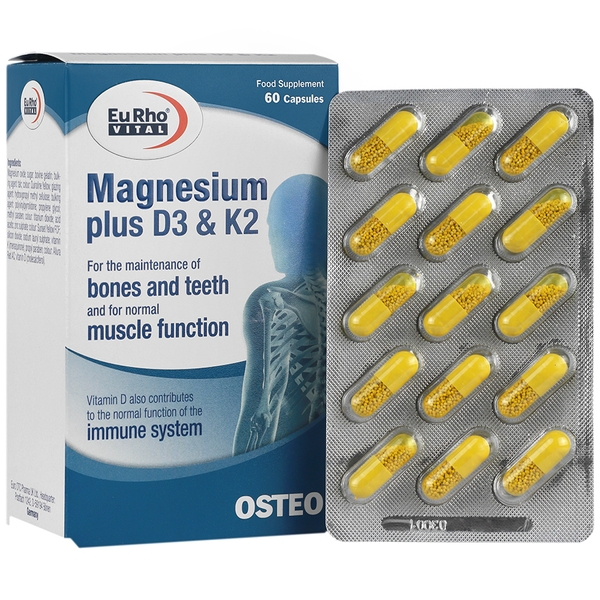 کپسول منیزیم پلاس د3 و کا2